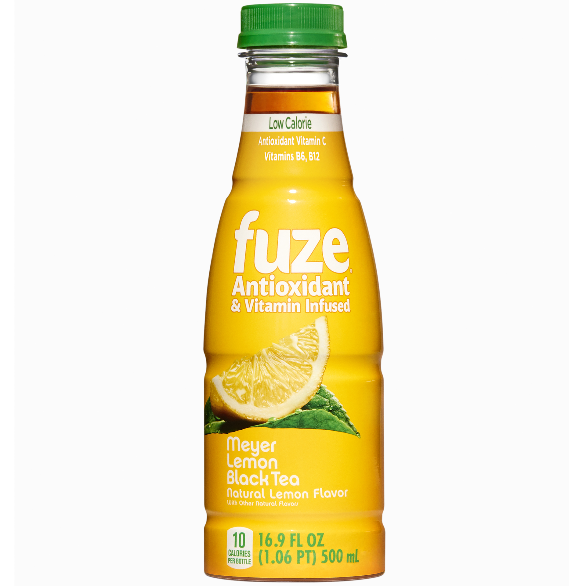 slide 1 of 1, Fuze Meyer Lemon Low Calorie Tea with Vitamins B6 and B12, 16.9 fl oz, 16.9 oz