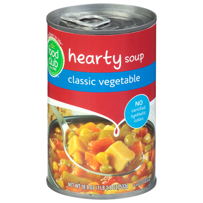 slide 1 of 1, Food Club Classic Vegetable Hearty Soup, 18.8 oz