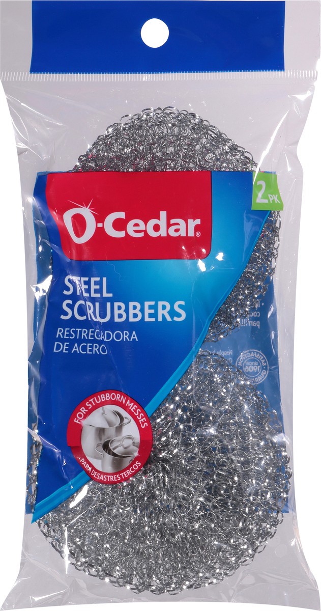 slide 5 of 9, O-Cedar 2 Pack Steel Scrubbers 2 ea Bag, 2 ct
