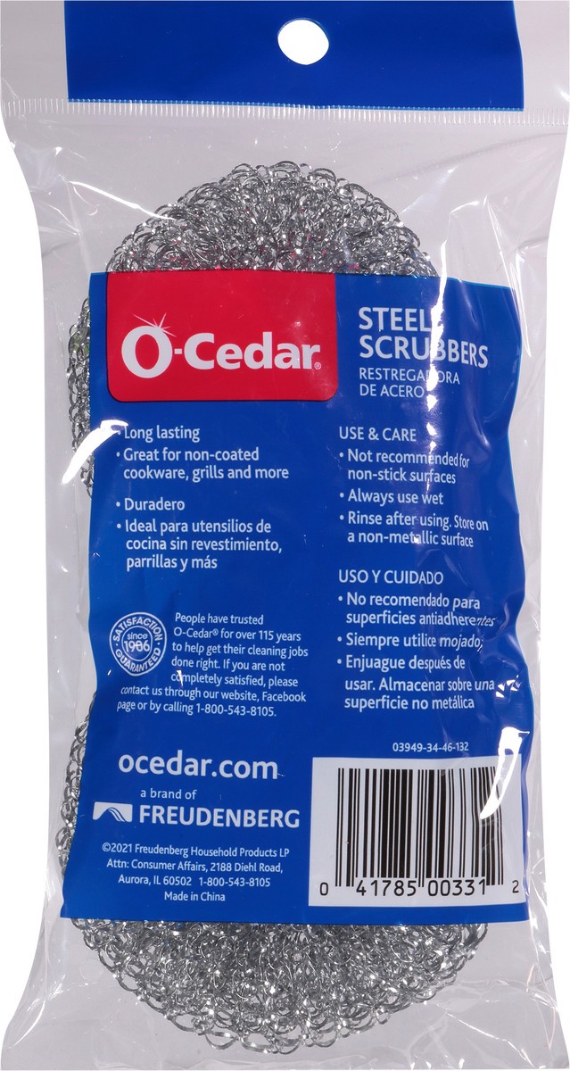 slide 6 of 9, O-Cedar 2 Pack Steel Scrubbers 2 ea Bag, 2 ct