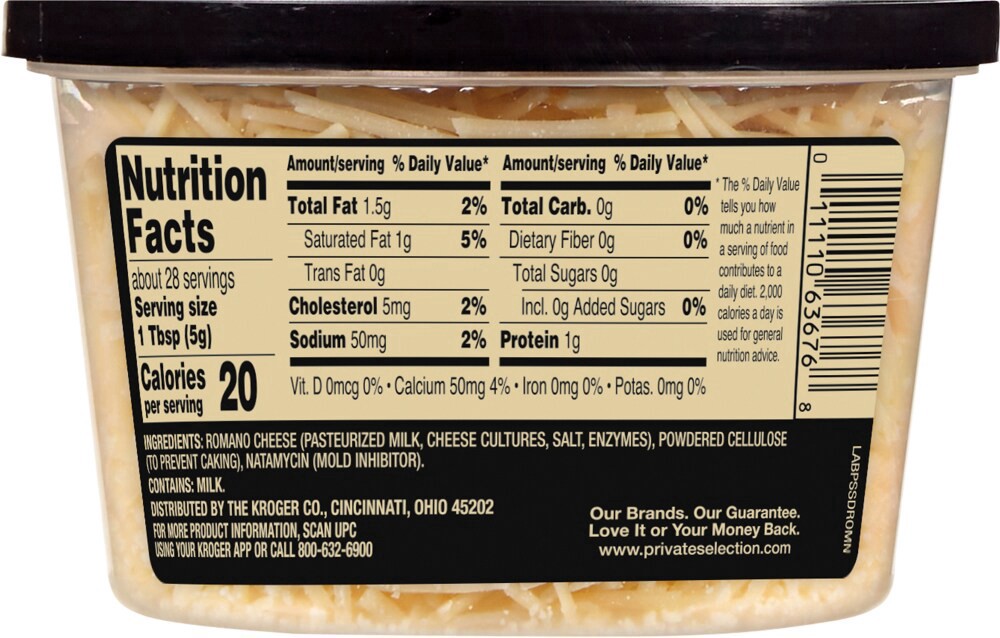 slide 2 of 3, Private Selection Shredded Romano Cheese Cup, 5 oz