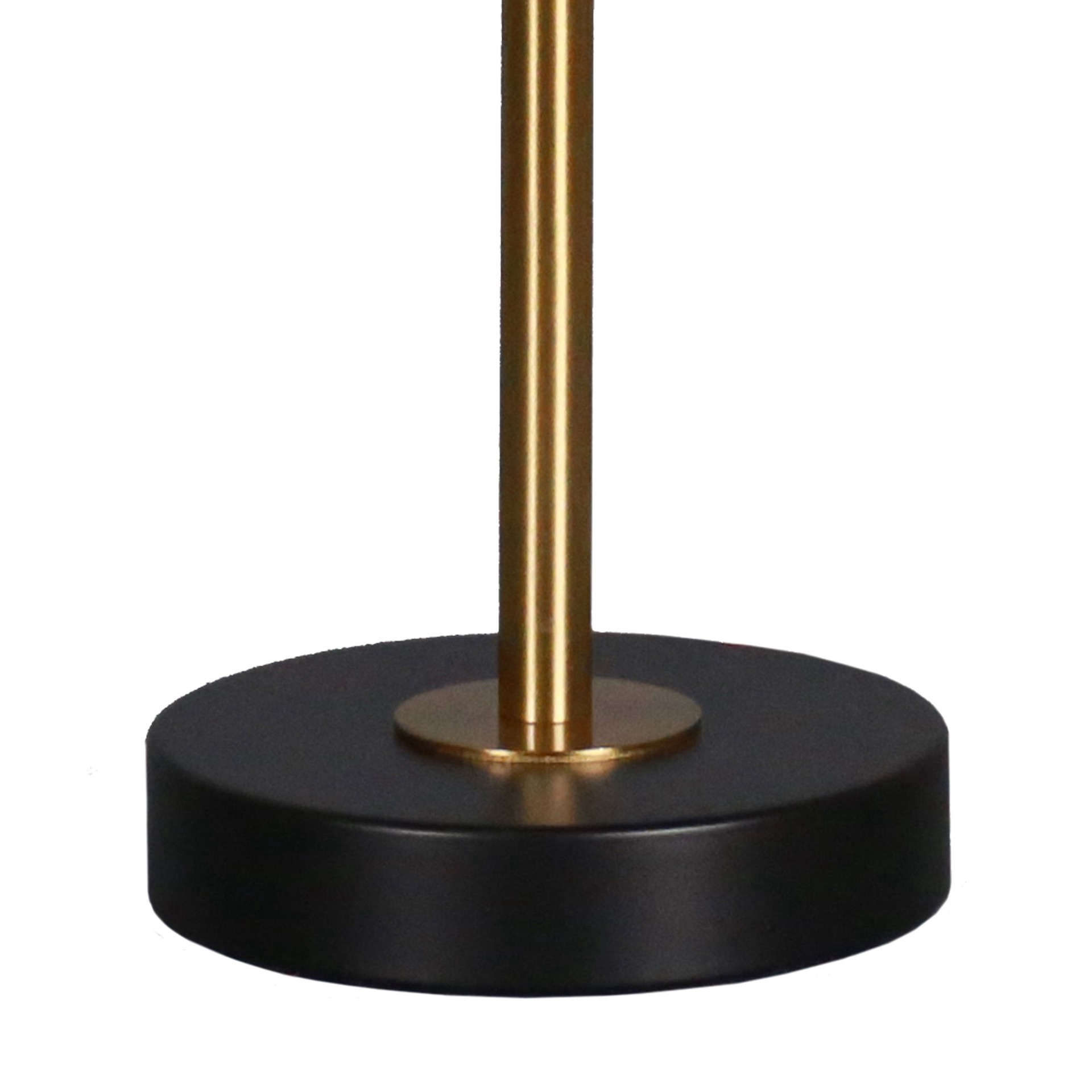 slide 4 of 4, 15.5" Gold & Black Metal Table Lamp With Black Fabric Shade By Ashland, 15.5 in
