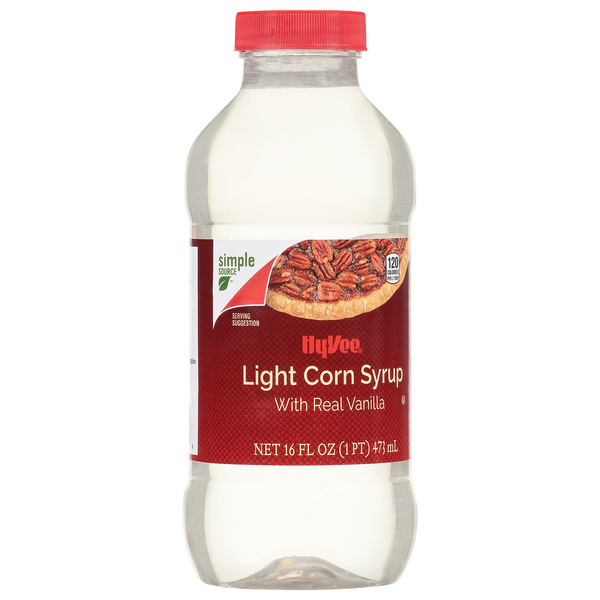 slide 1 of 1, Hy-vee Light Corn Syrup With Real Vanilla, 16 fl oz