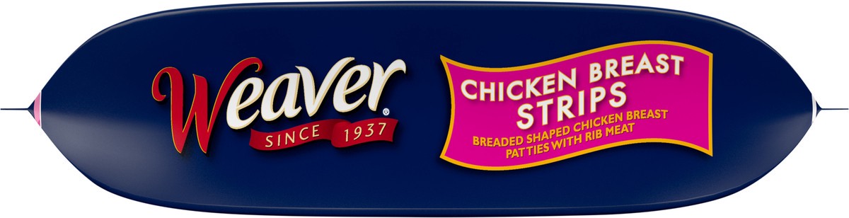 slide 5 of 9, Weaver Chicken Breast Strips, 1.5 lb. (Frozen), 680.39 g