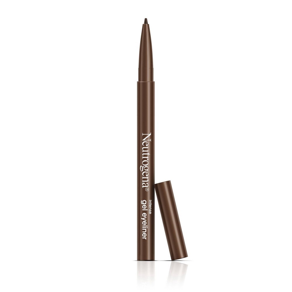 slide 13 of 17, Neutrogena Intense Gel Eyeliner with Antioxidant Vitamin E, Smudge- & Water-Resistant Eyeliner Makeup for Precision Application, Dark Brown, 0.004 oz, 0 oz