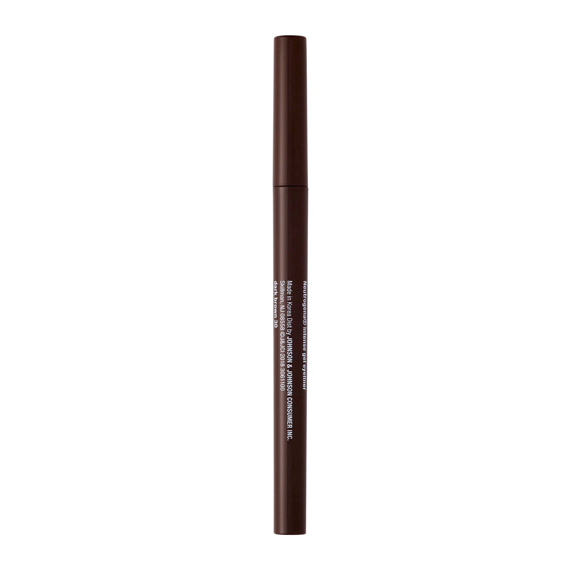 slide 7 of 17, Neutrogena Intense Gel Eyeliner with Antioxidant Vitamin E, Smudge- & Water-Resistant Eyeliner Makeup for Precision Application, Dark Brown, 0.004 oz, 0 oz