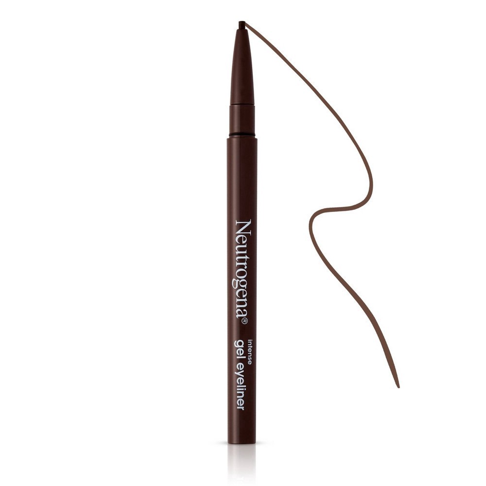 slide 15 of 17, Neutrogena Intense Gel Eyeliner with Antioxidant Vitamin E, Smudge- & Water-Resistant Eyeliner Makeup for Precision Application, Dark Brown, 0.004 oz, 0 oz