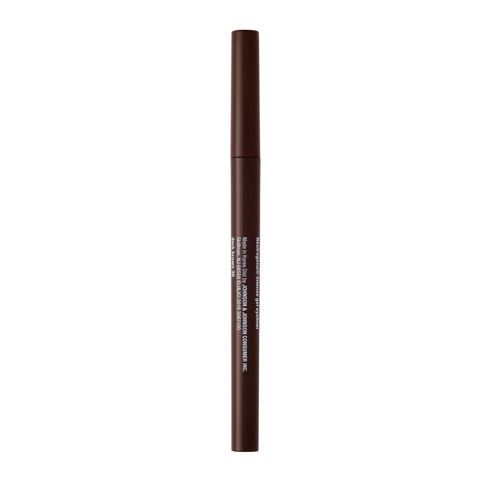 slide 12 of 17, Neutrogena Intense Gel Eyeliner with Antioxidant Vitamin E, Smudge- & Water-Resistant Eyeliner Makeup for Precision Application, Dark Brown, 0.004 oz, 0 oz