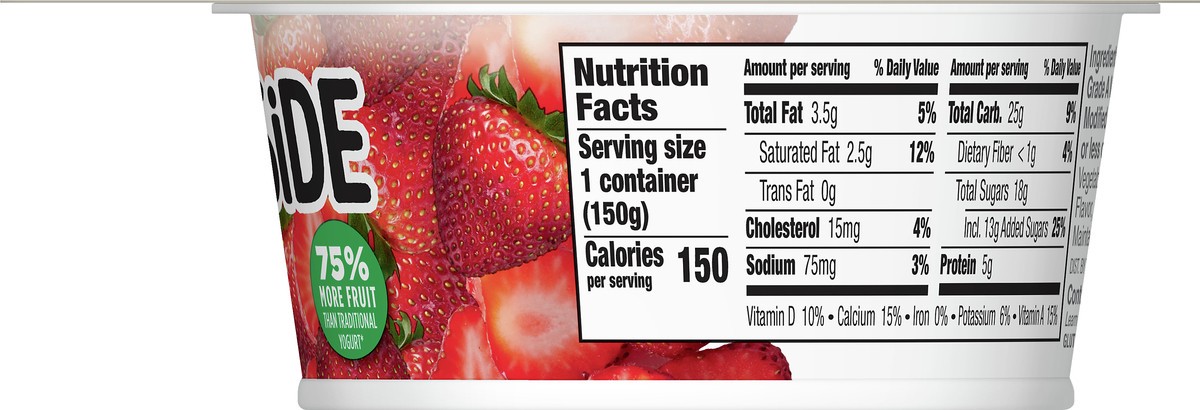 slide 8 of 13, Yoplait FruitSide Strawberry Yogurt 5.3 oz, 5.3 oz