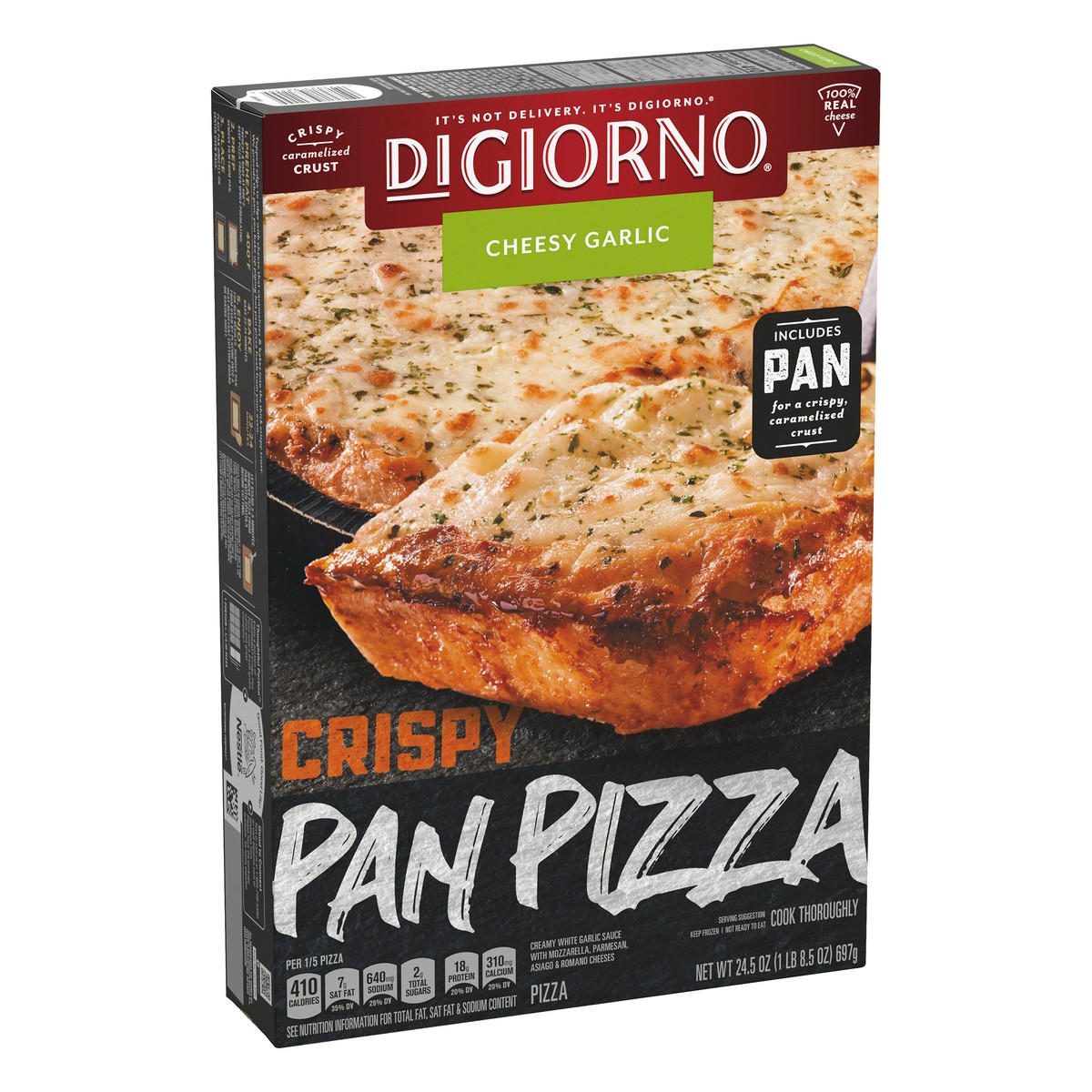 slide 2 of 10, DiGiorno Crispy Cheesy Garlic Pan Pizza 24.5 oz, 24.5 oz