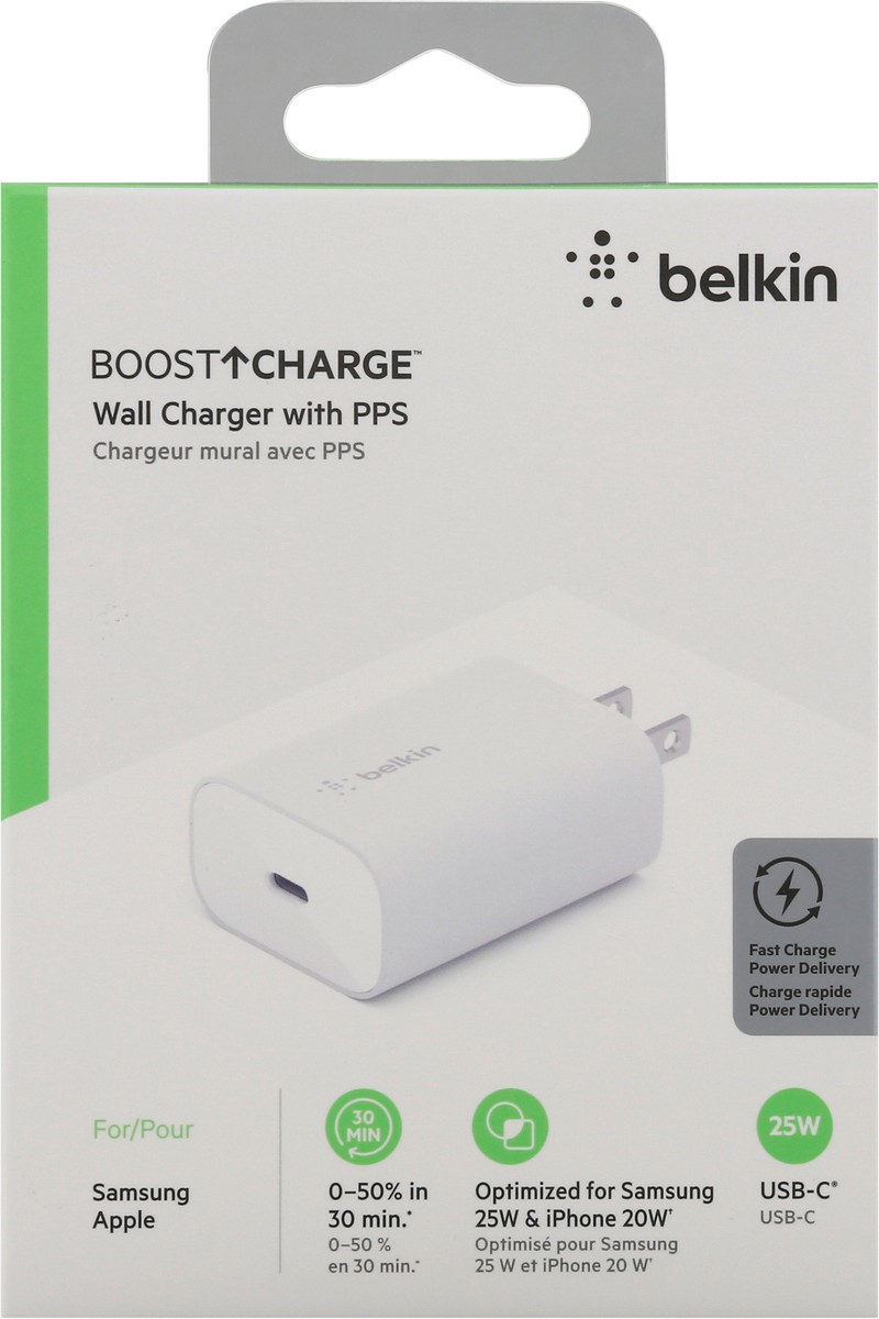 slide 8 of 9, Belkin BoostCharge Wall Charger with PPS 1 ea, 1 ct