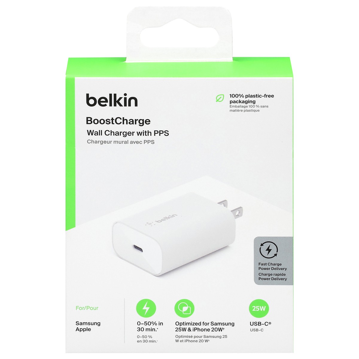 slide 1 of 9, Belkin BoostCharge Wall Charger with PPS 1 ea, 1 ct