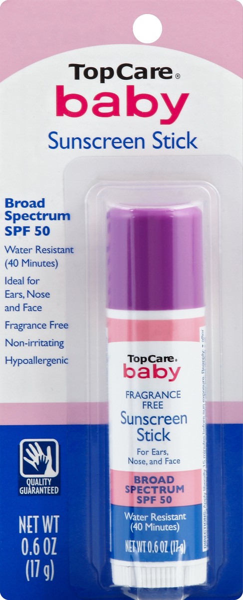 slide 5 of 6, TopCare Sunscreen Stick, Broad Spectrum SPF 50, 0.6 oz