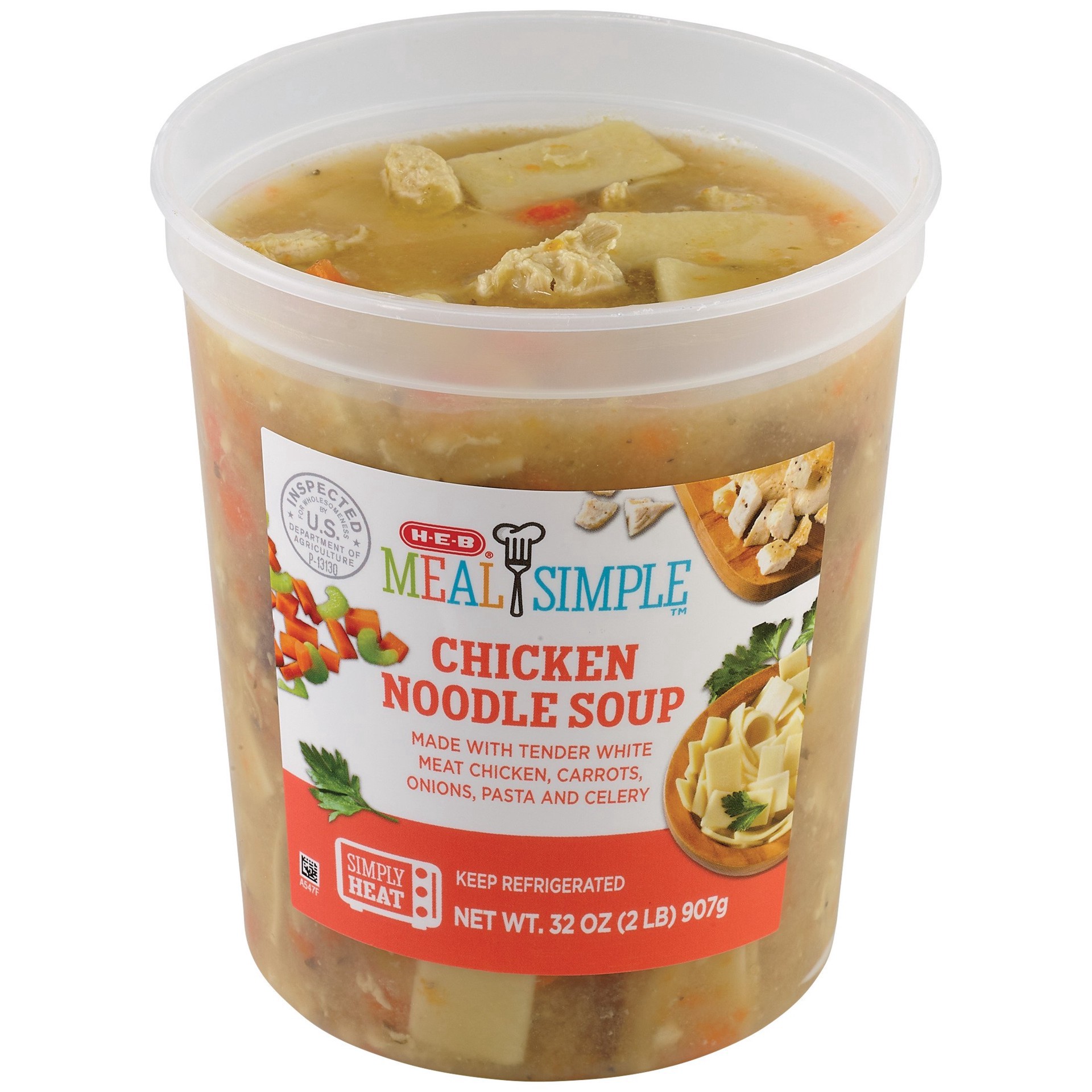 slide 1 of 1, H-E-B Meal Simple Chicken Noodle, 32 oz