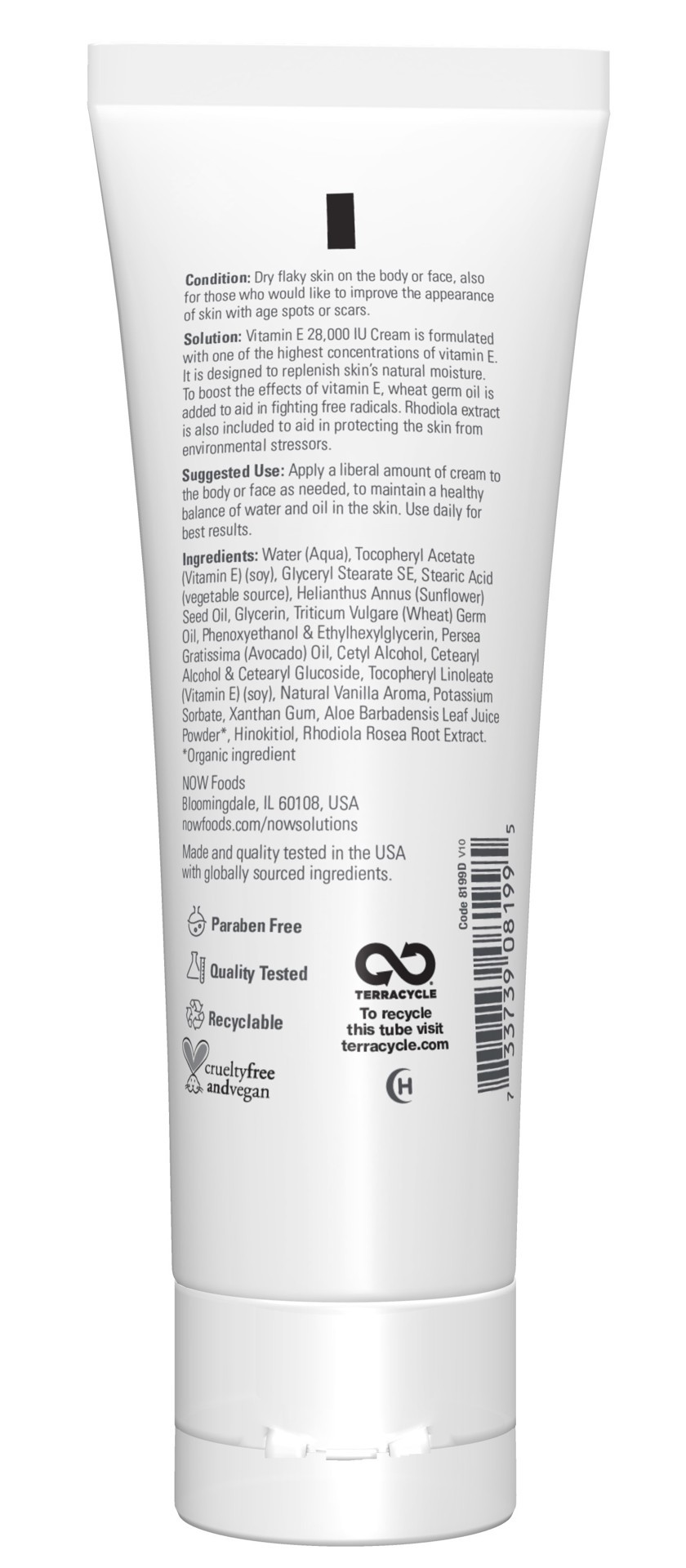 slide 3 of 4, Now Naturals Vitamin E Cream, 4 fl oz