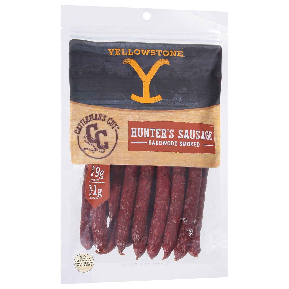 slide 9 of 9, Cattleman's Cut Yellowstone Hardwood Smoked Hunter's Sausage 8 oz, 8 oz