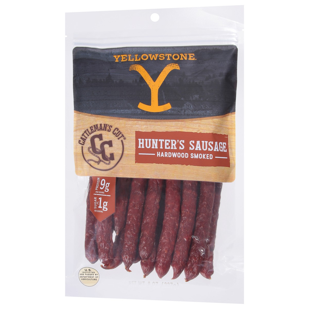 slide 7 of 9, Cattleman's Cut Yellowstone Hardwood Smoked Hunter's Sausage 8 oz, 8 oz