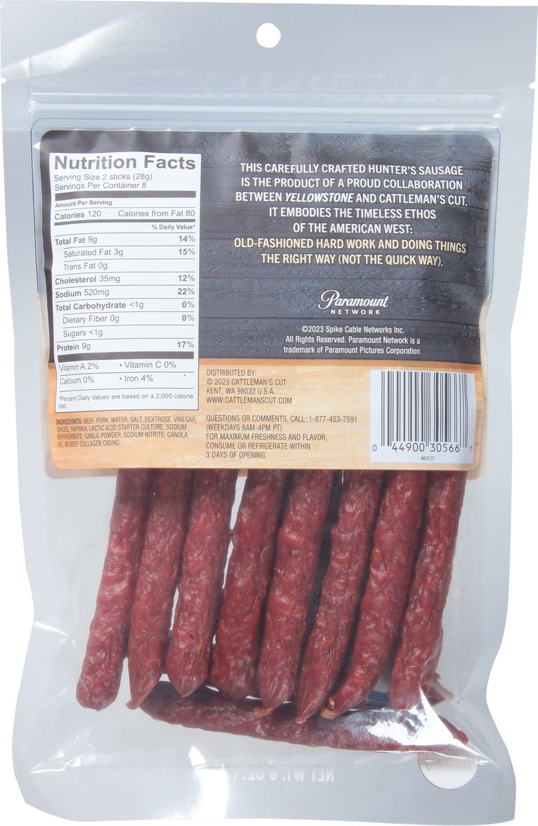 slide 8 of 9, Cattleman's Cut Yellowstone Hardwood Smoked Hunter's Sausage 8 oz, 8 oz