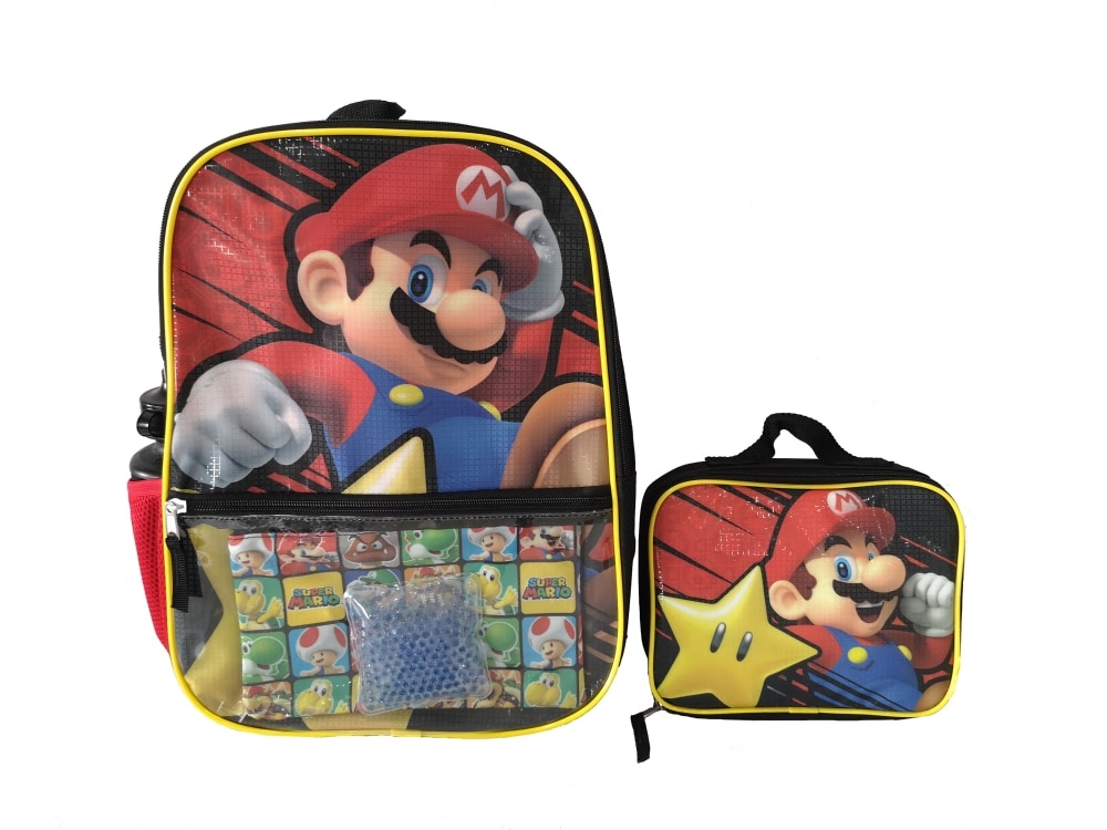 slide 1 of 1, Bioworld Mario Backpack Set, 5 ct