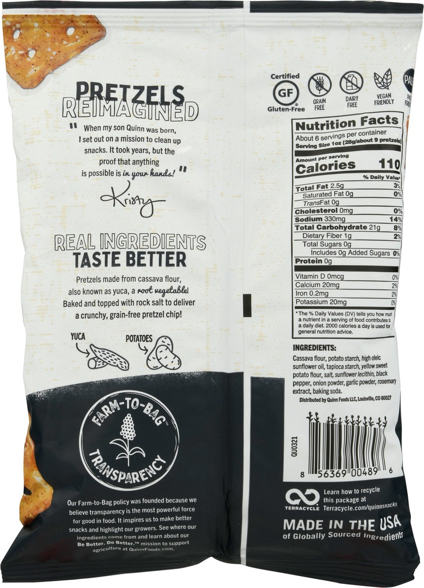 slide 9 of 12, Quinn Pepper & Garlic Grain Free Pretzel Chips 5.5 oz, 5.5 oz