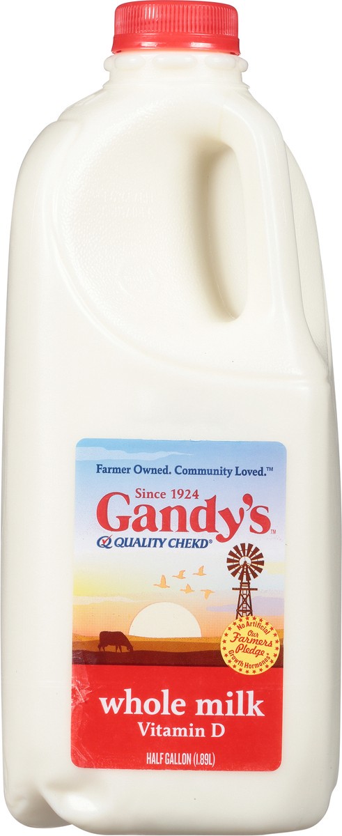 slide 4 of 13, Gandy's Whole Vitamin D Milk 0.5 gal, 1/2 gal