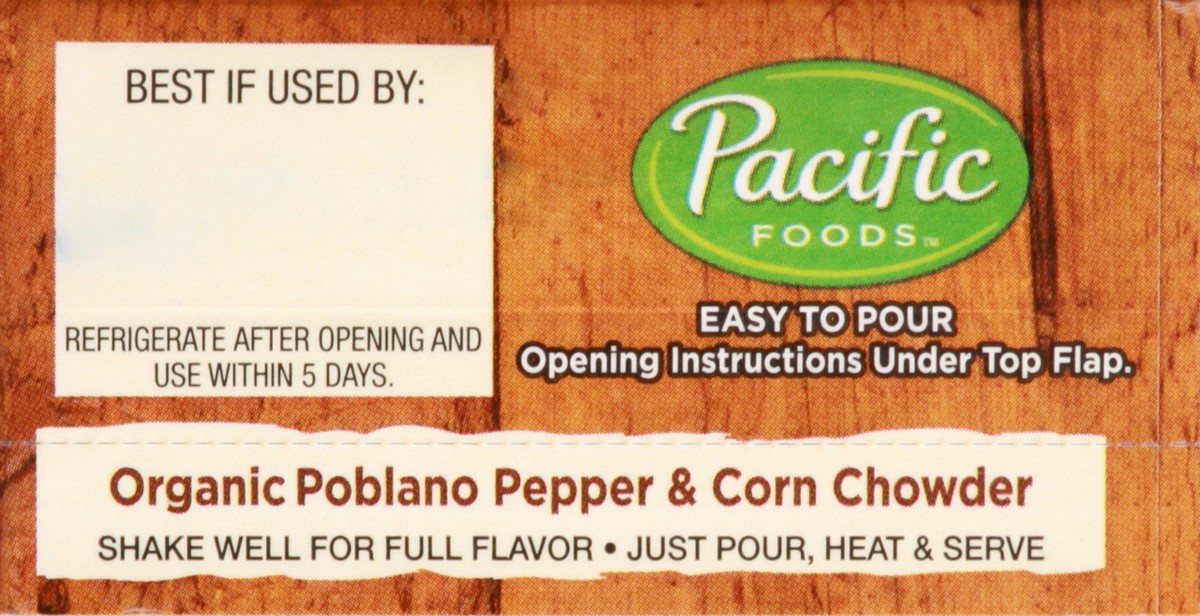 slide 5 of 10, Pacific Foods Organic Poblano Pepper & Corn Chowder Soup - 17oz, 17 oz