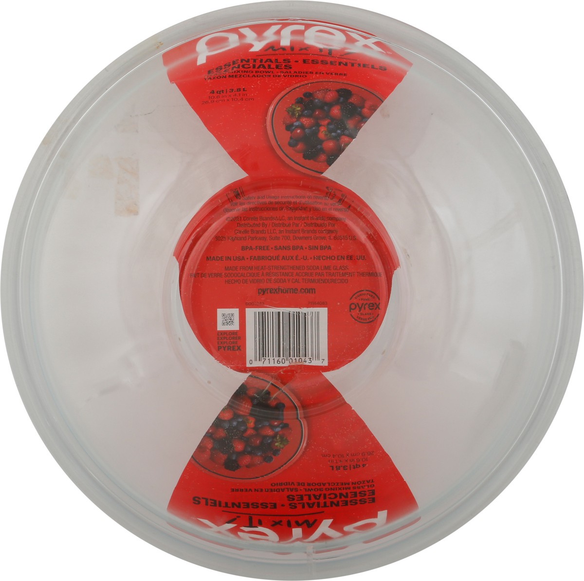 slide 5 of 9, Pyrex Mixing Bowl - 4qt, 1 ct