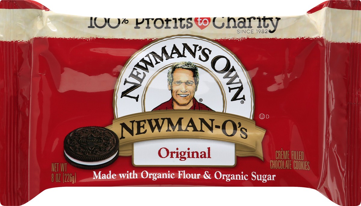 slide 12 of 13, Newman's Own Original Cookie O Vanila Creme, 8 oz