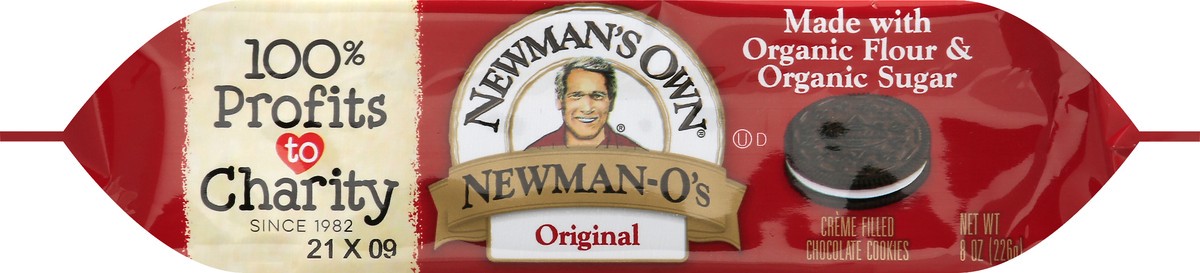 slide 11 of 13, Newman's Own Original Cookie O Vanila Creme, 8 oz