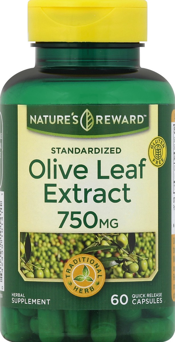 slide 1 of 3, Nature's Reward Olive Leaf Extract 60 ea, 60 ct