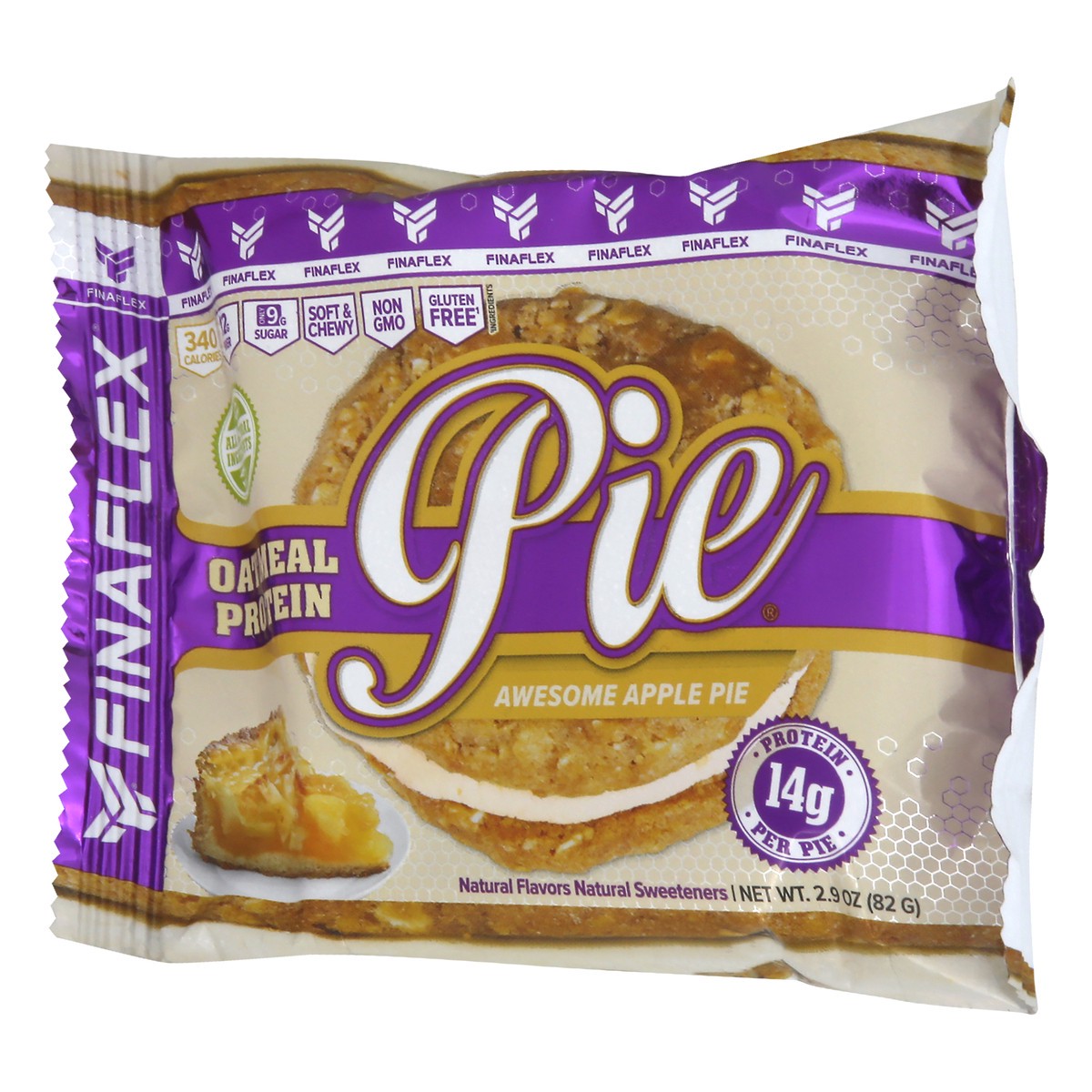 slide 1 of 12, FINAFLEX Protein Soft & Chewy Gluten Free Awesome Apple Pie Oatmeal Protein Pie 2.9 oz, 2.9 oz