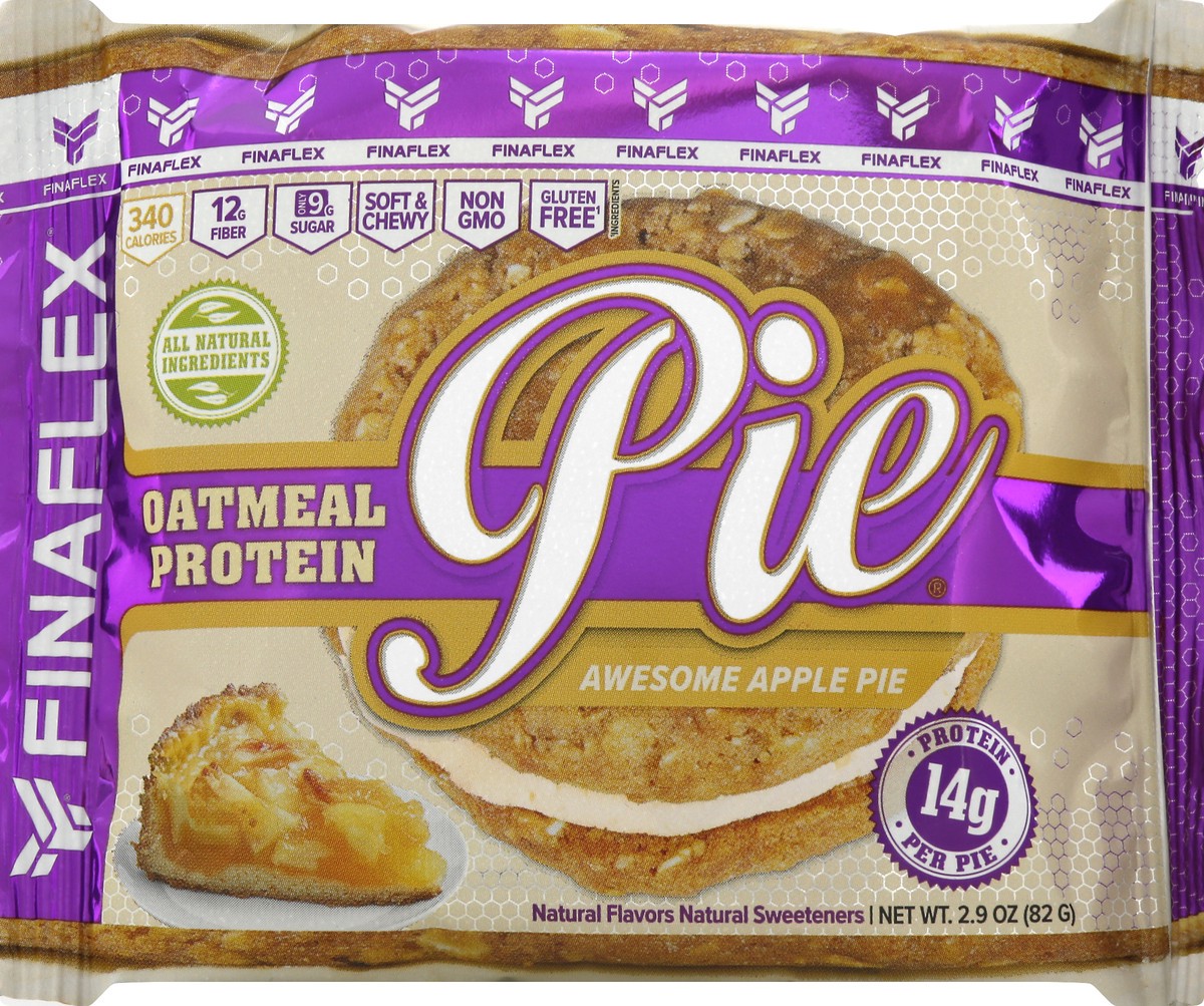 slide 8 of 12, FINAFLEX Protein Soft & Chewy Gluten Free Awesome Apple Pie Oatmeal Protein Pie 2.9 oz, 2.9 oz