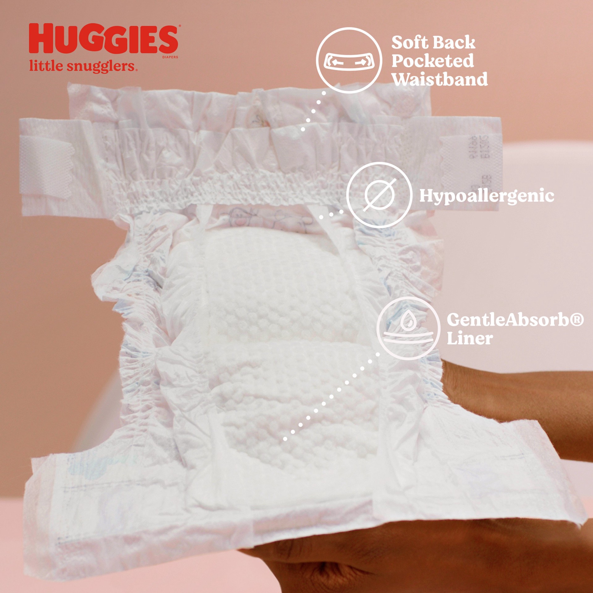 slide 5 of 5, Huggies Little Snugglers Baby Diapers, Size Newborn, 128 Ct, 128 ct