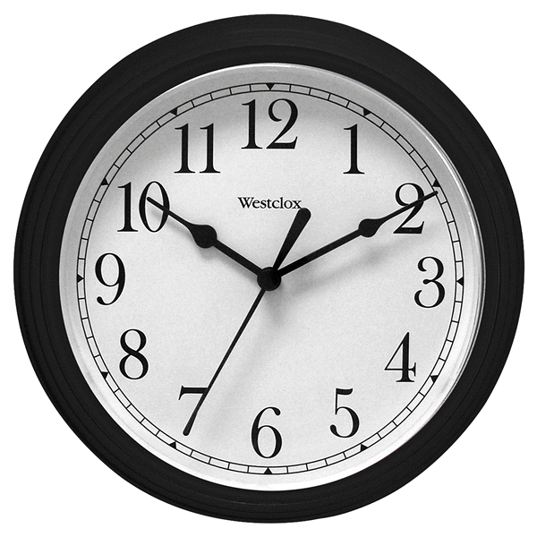 slide 1 of 1, Westclox Black Wall Clock, 1 ct