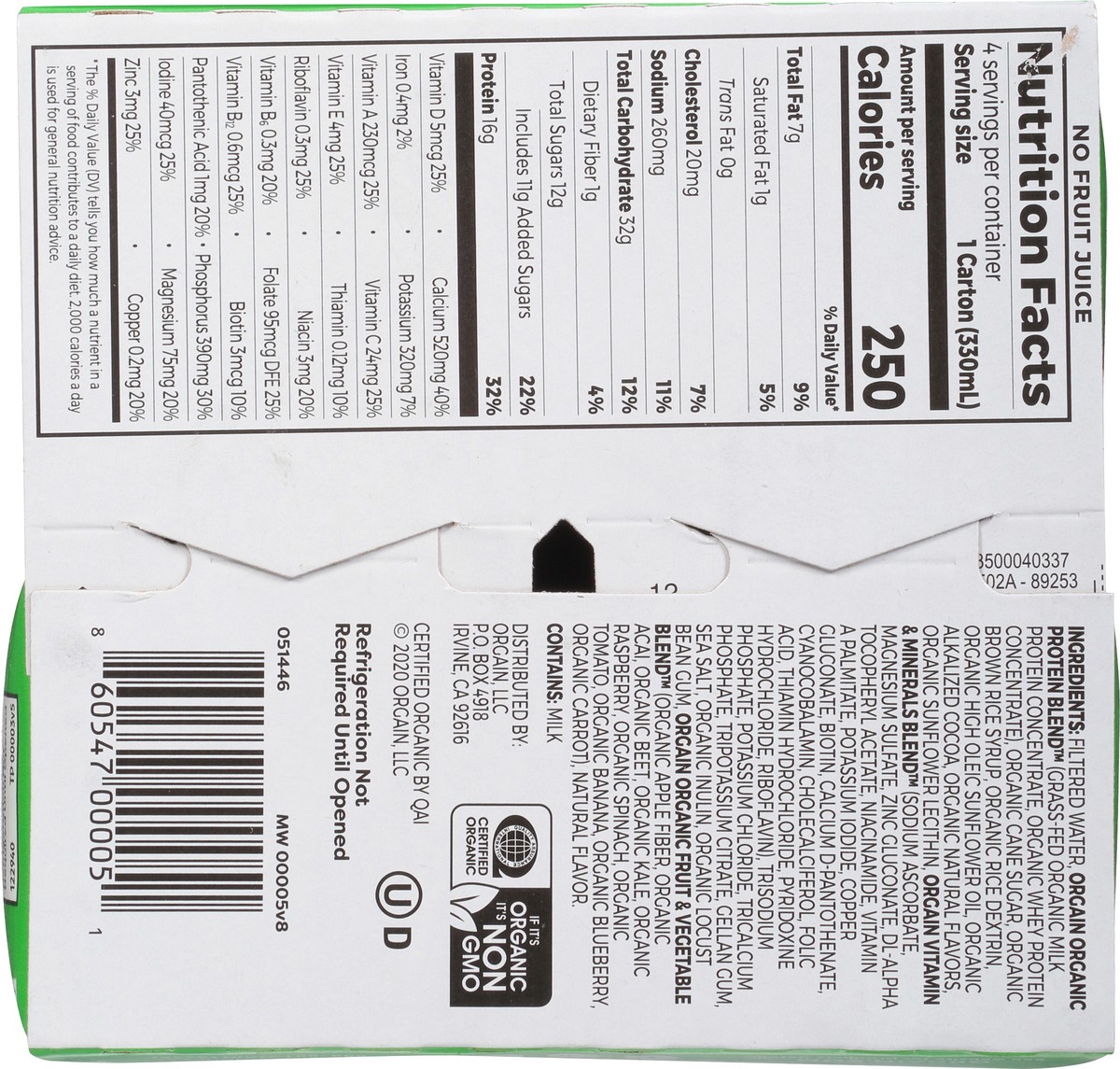 slide 2 of 9, Orgain Organic Nutritional 16g Grass Fed Protein Shake Drink, Creamy Chocolate Fudge 11oz, 4ct, 4 ct; 11 oz