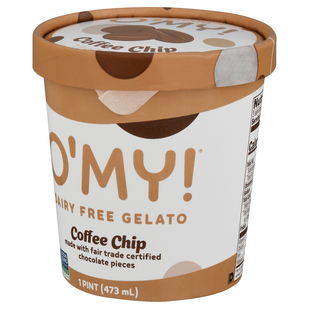 slide 6 of 13, O'My! Dairy Free Coffee Chip Gelato 1 pt, 1 pint