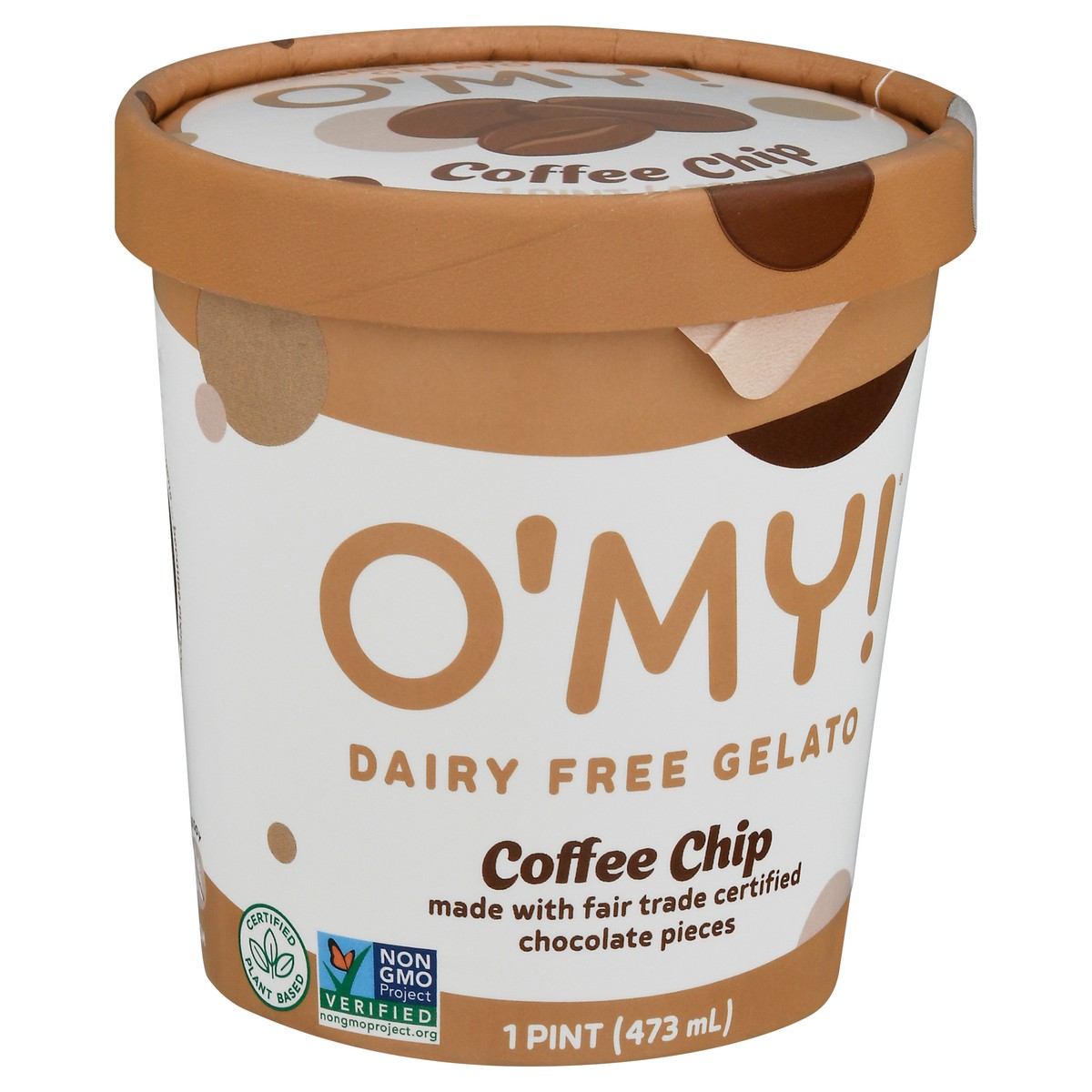 slide 2 of 13, O'My! Dairy Free Coffee Chip Gelato 1 pt, 1 pint