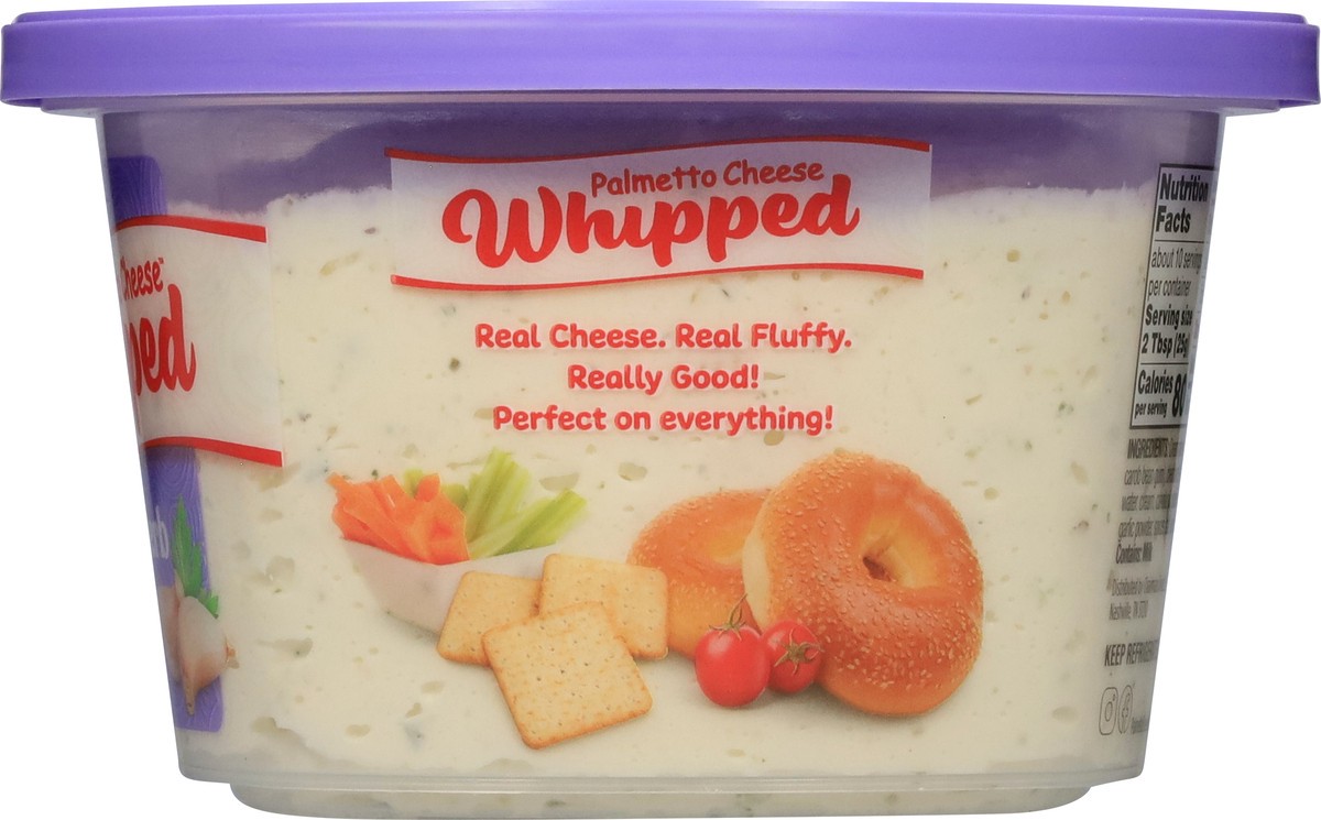 slide 10 of 13, Palmetto Cheese Spreadable Soft Whipped Garlic & Herb Cheese 9 oz, 9 oz