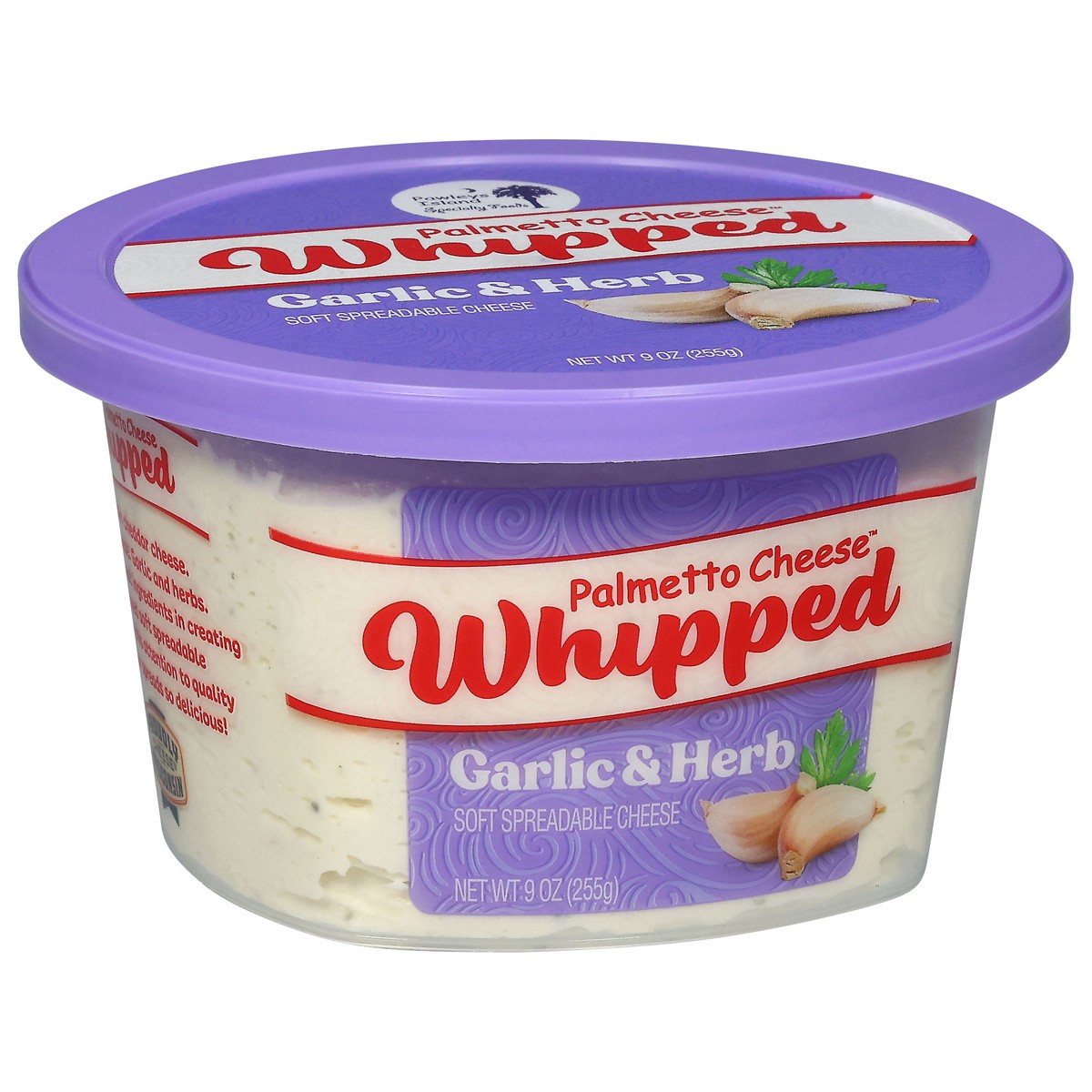 slide 13 of 13, Palmetto Cheese Spreadable Soft Whipped Garlic & Herb Cheese 9 oz, 9 oz