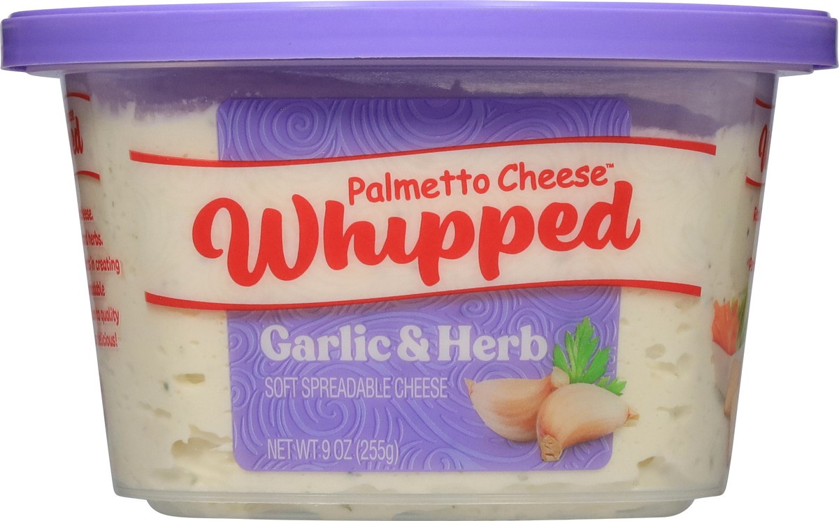 slide 4 of 13, Palmetto Cheese Spreadable Soft Whipped Garlic & Herb Cheese 9 oz, 9 oz