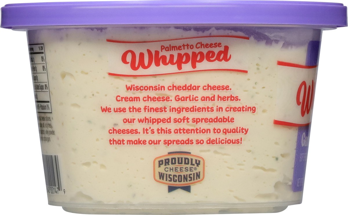 slide 5 of 13, Palmetto Cheese Spreadable Soft Whipped Garlic & Herb Cheese 9 oz, 9 oz