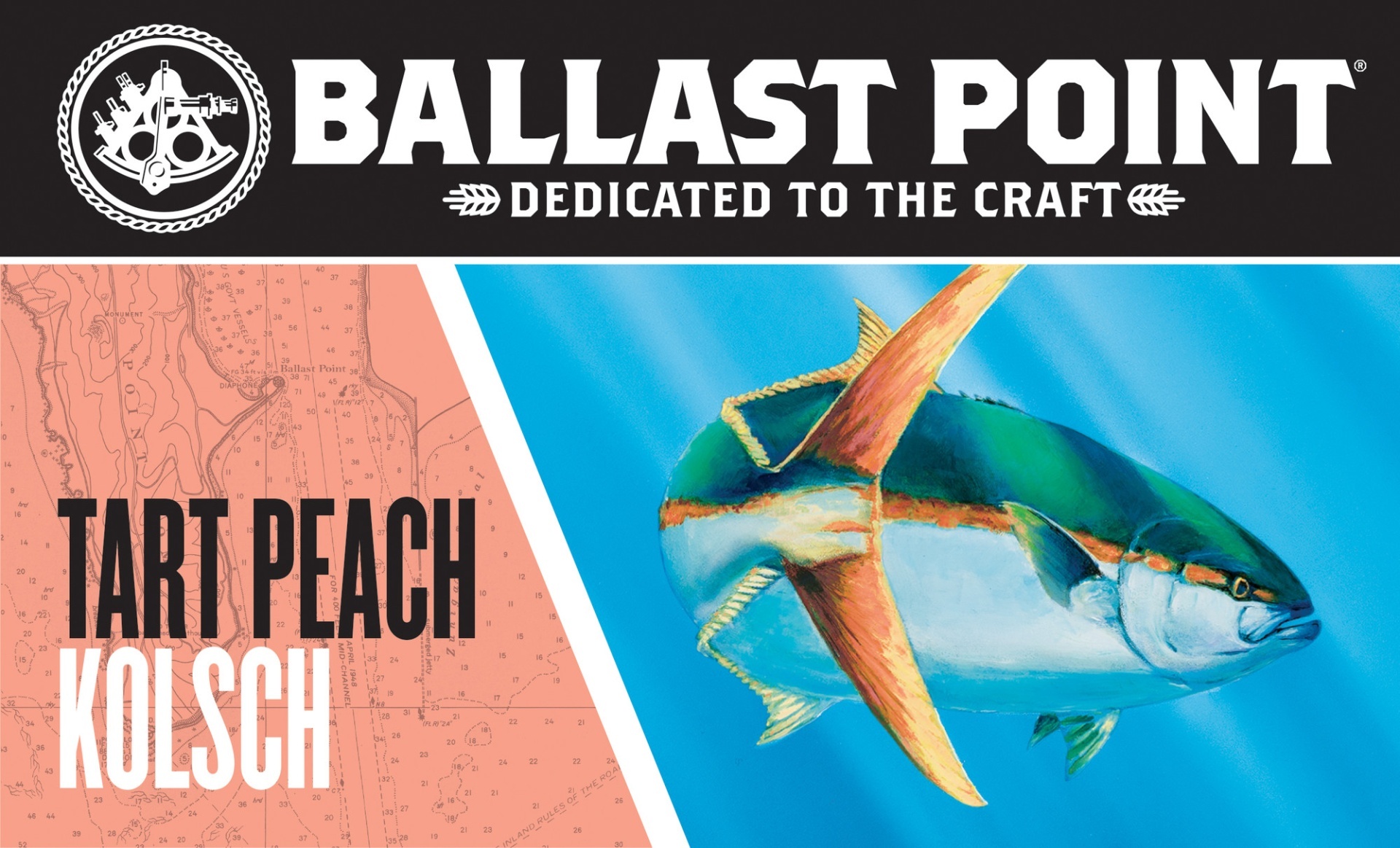 slide 1 of 1, Ballast Point Ballast Tart Peach Kolsch, 6 ct; 12 fl oz