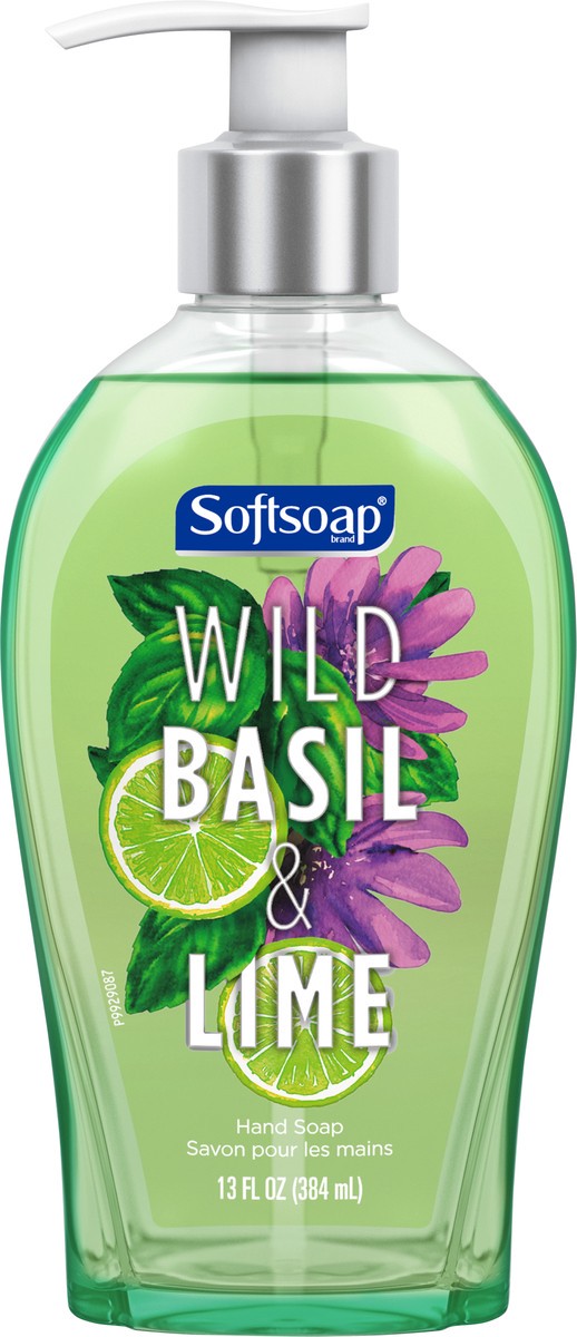 slide 2 of 8, Softsoap Wild Basil & Lime Liquid Hand Soap, 13 fl oz