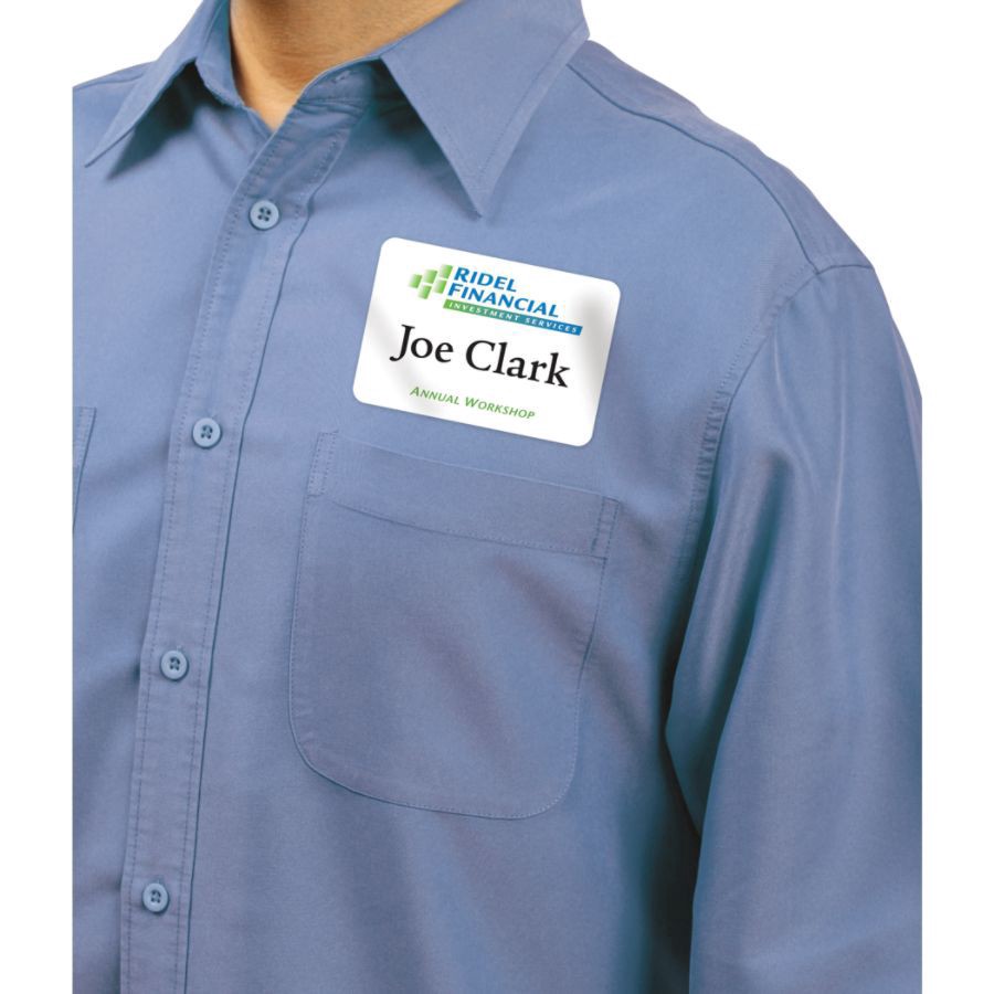 slide 2 of 6, Avery Flexible Name Badge Labels, White, 400 ct; 2 1/3 in x 3 3/8 in