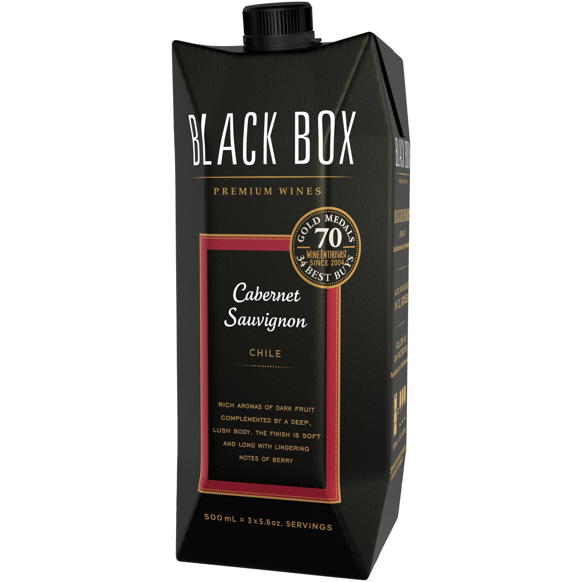 slide 1 of 6, Black Box Red Wine, 500 ml