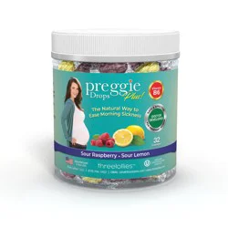 Preggie Drops Plus Vitamin B6 For Morning Sickness - Sour Raspberry & Sour Lemon Lozenges