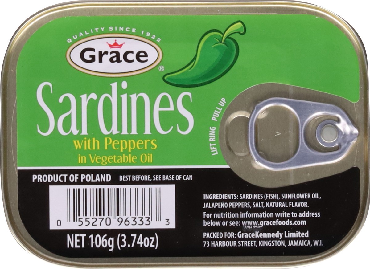 slide 11 of 12, Grace Sardines with Peppers in Vegetable Oil 3.74 oz, 3.74 oz
