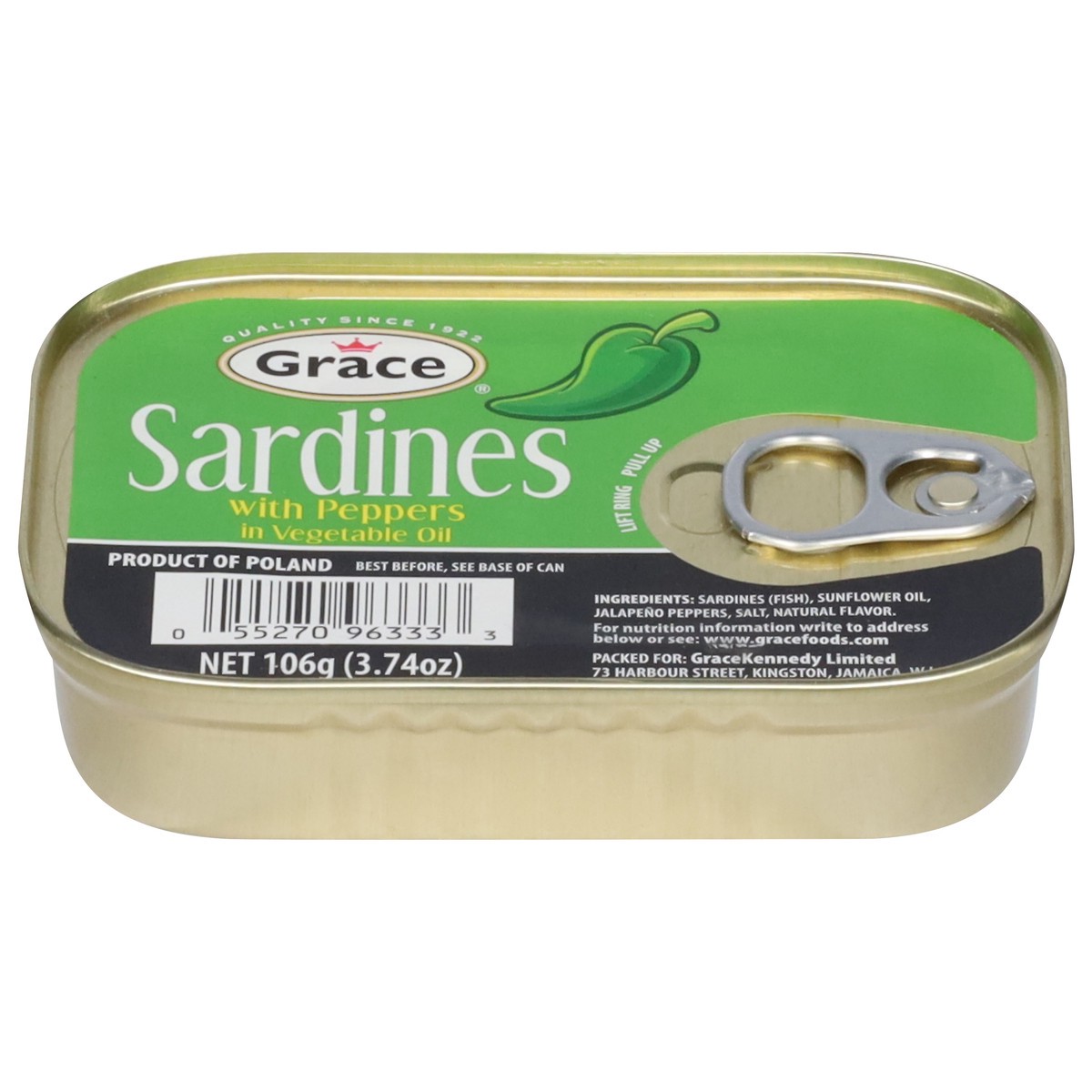 slide 4 of 12, Grace Sardines with Peppers in Vegetable Oil 3.74 oz, 3.74 oz