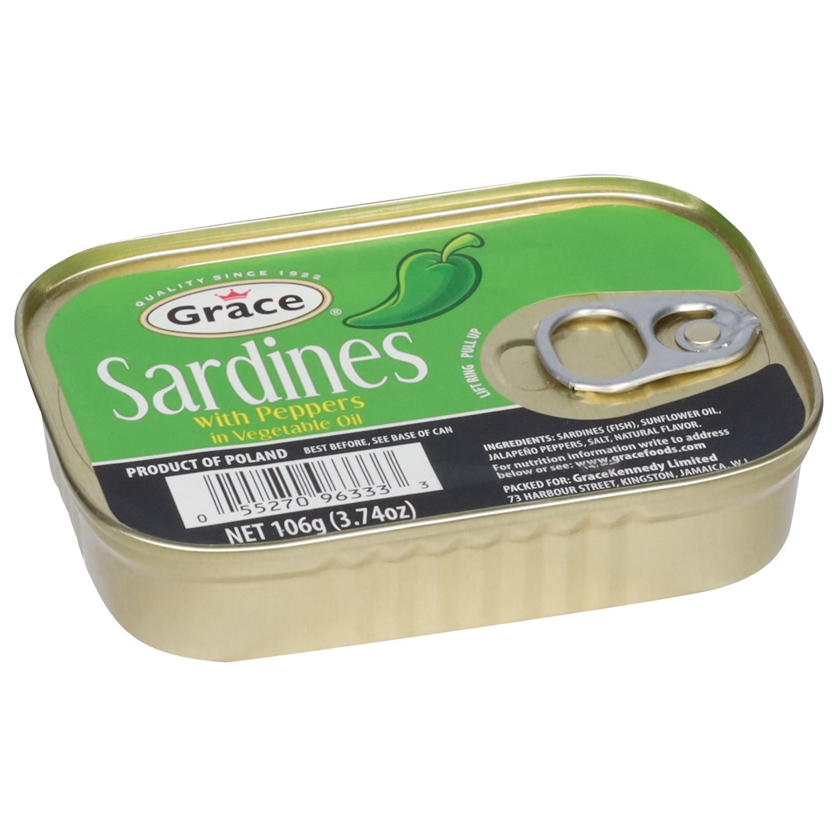 slide 9 of 12, Grace Sardines with Peppers in Vegetable Oil 3.74 oz, 3.74 oz