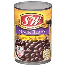 S&W Low Sodium Black Beans 15 oz
